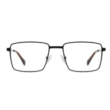 Design de luxe Hommes Square Métal Cadres Optiques Lunettes de vue